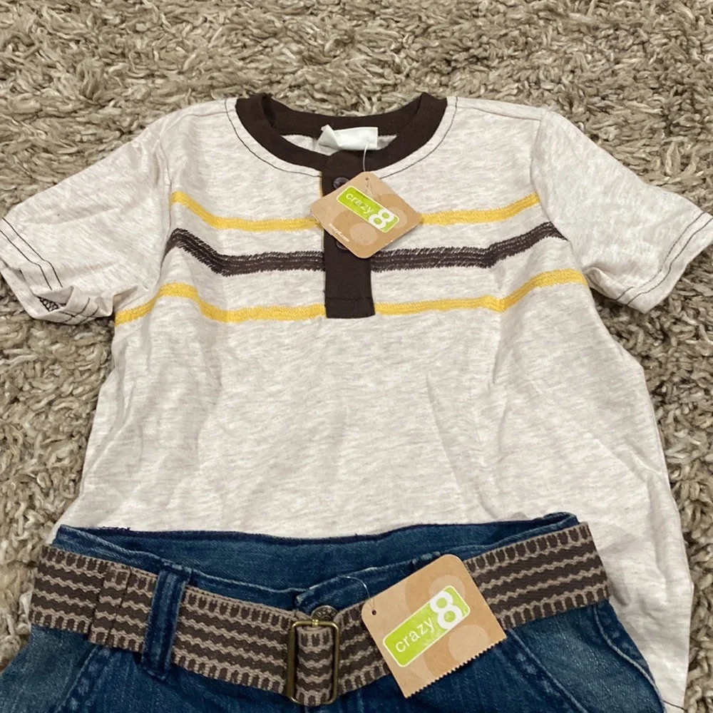 NWT crazy8 boys tops and shorts size 3t